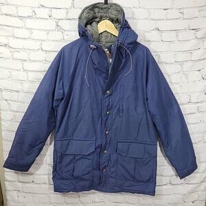 Vintage Columbia Jacket Mens M Medium Blue Hooded Gore-tex Coat Lined